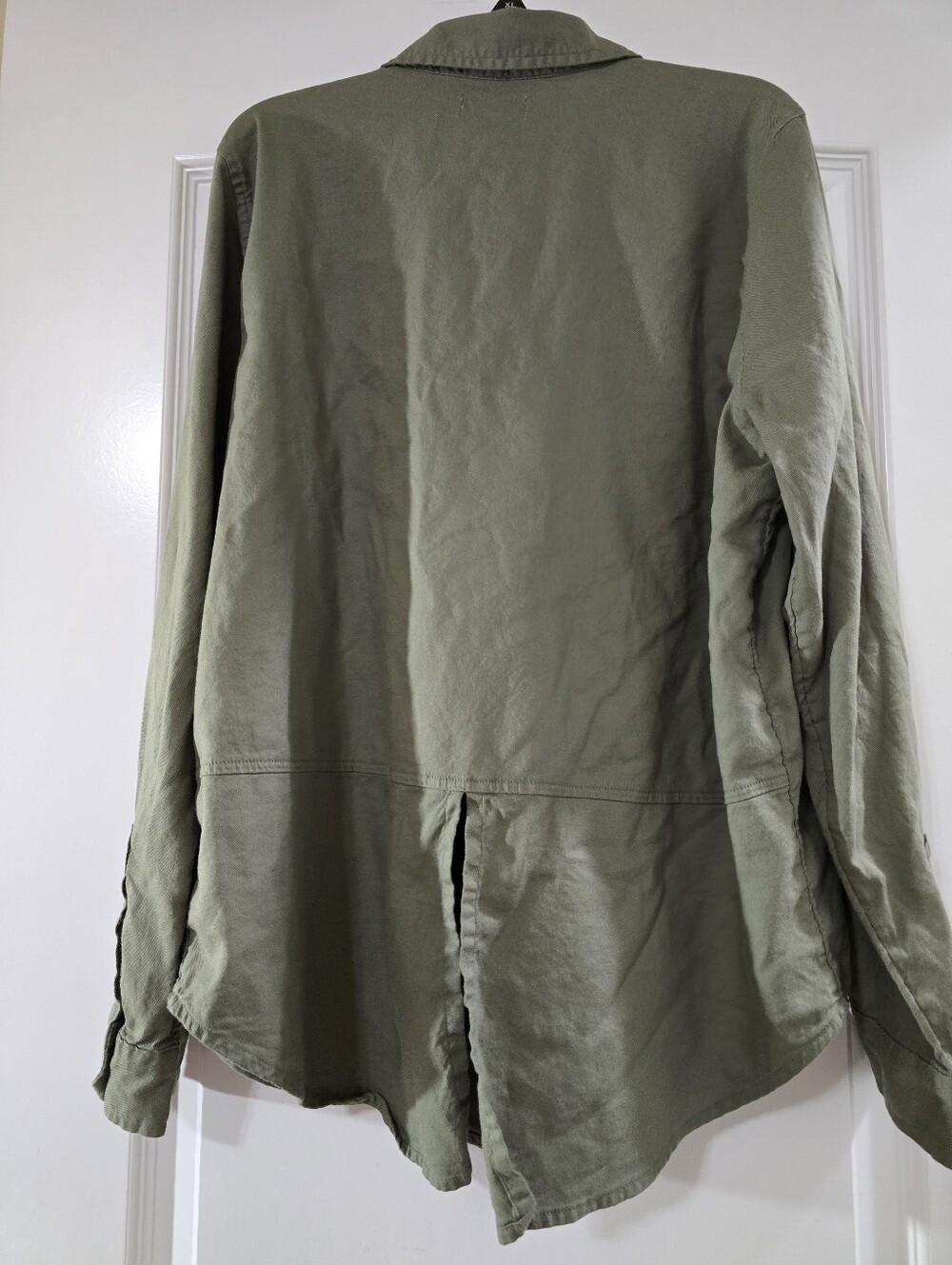 Lucky Brand Women's Olive Green Button-Up Shirt Jacket - Picture 7 of 7